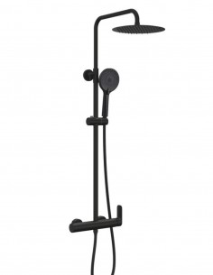 Columna ducha negra vista - CASSIO de GME