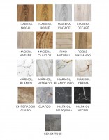 Panel revestimiento pared acabados disponibles