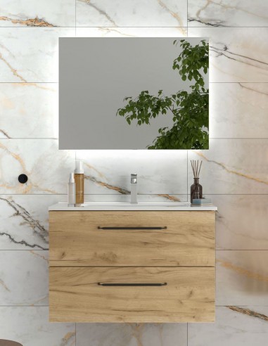 Mueble de baño con lavabo suspendido modelo MORAI de Salgar