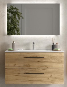 Mueble de baño con lavabo suspendido modelo MORAI de Salgar 2
