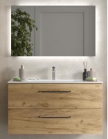 Mueble de baño con lavabo suspendido 100 cm