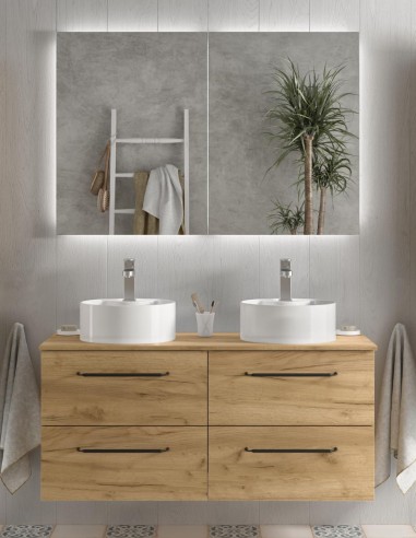 Mueble lavabo sobre encimera 120 cm  modelo MORAI de Salgar