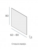 Espejo canto pulido croquis