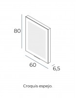 Espejo extensible baño croquis