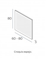 Espejo baño LED croquis