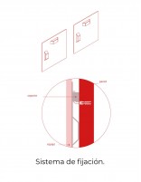Espejo canto pulido con marco sistema de fijación