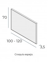 Espejo canto pulido con marco croquis