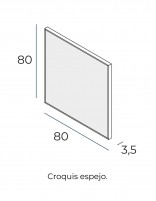 Espejo canto pulido con marco croquis