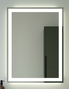 Espejo baño LED frontal y retroiluminada modelo BRIA de Manillons Torrent