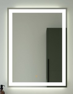 Espejo baño LED frontal y retroiluminada antivaho modelo BRIA Plus de Manillons Torrent