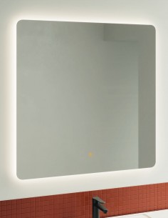 Espejo retroiluminado rectangular antivaho modelo BRISA Plus de Manillons Torrent