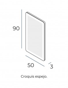 Espejo baño bordes redondeados modelo VITARA PLUS de Manillons Torrent 2