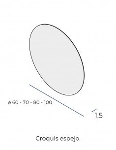 Espejo redondo sin luz modelo Alvero de Manillons Torrent 2