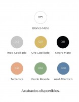 Espejo redondo sin luz con marco acabados