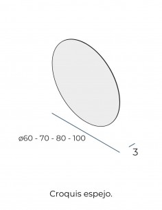 Espejo redondo con luz retroiluminada modelo Bruma de Manillons Torrent 2