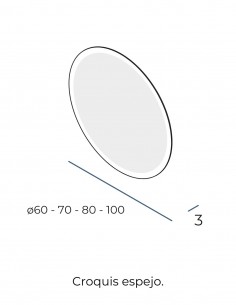 Espejo redondo arenado con luz y antivaho modelo Moon Plus de Manillons Torrent 2