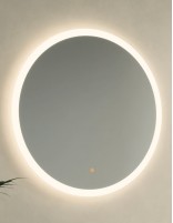 Espejo redondo arenado con luz y antivaho modelo Moon Plus de Manillons Torrent