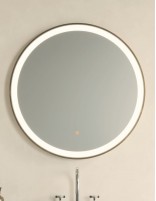 Espejo redondo con marco y luz modelo Sun de Manillons Torrent