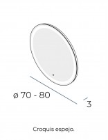 Espejo redondo 70/80 cm croquis