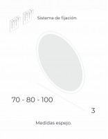 Espejo redondo con luz modelo croquis