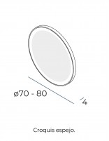 Espejo led con marco y antivaho redondo croquis