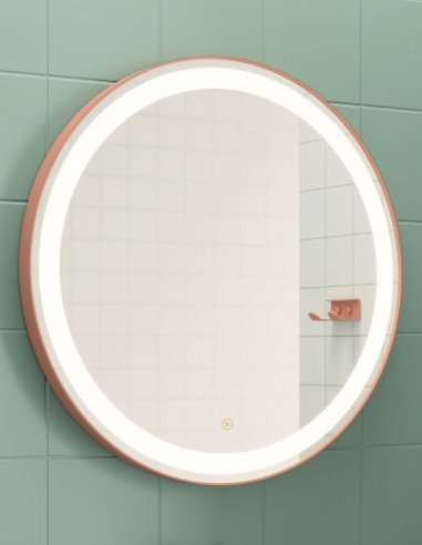 Espejo led con marco y antivaho redondo modelo Circular Plus de Manillons Torrent