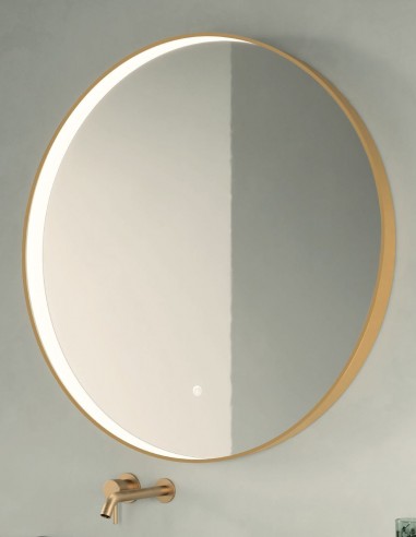 Espejo circular con marco y luz modelo Bolero de Manillons