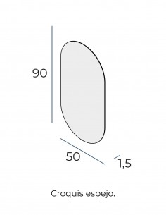 Espejo ovalado sin luz modelo Luk de Manillons Torrent 2