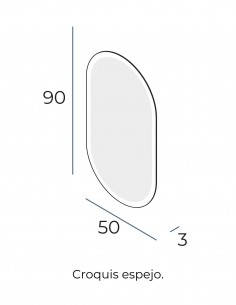 Espejo ovalado luz modelo Calas de Manillons Torrent 2