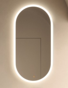 Espejo ovalado luz y antivaho modelo Calas Plus de Manillons Torrent