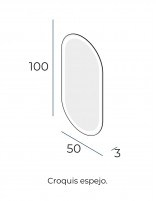 Espejo ovalado LED croquis