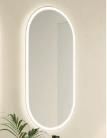 Espejo ovalado LED y antivaho