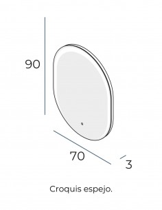 Espejo ovalado vintage modelo CIRCUS de Manillons Torrent 2