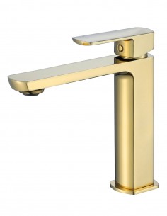 Grifería lavabo dorado modelo YANET de Lluvibath