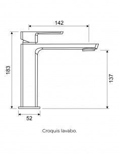 Grifería lavabo dorado modelo YANET de Lluvibath 2