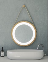 Espejo redondo led modelo MADERA de BathDecor
