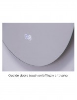 Espejo redondo negro con led biled