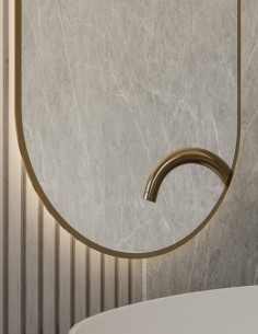 Espejo ovalado negro con led modelo Freddie 2