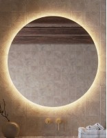 Espejo circular con led ambiente luz cálida