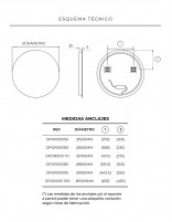Espejo circular con LED croquis