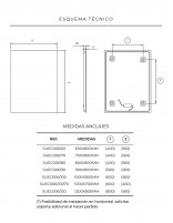 Espejo rectangular LED croquis