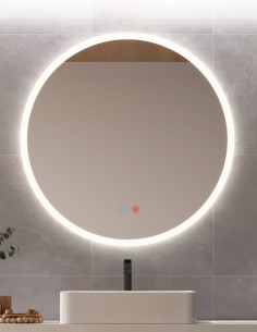 Espejo circular sin marco LED imex