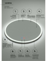 Espejo circular sin marco detalle