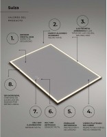 Espejo negro baño detalle