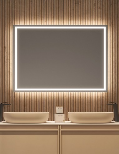Espejo rectangular con luz modelo LED FRANCIA de LED Imex