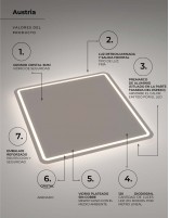 Espejo luz LED baño detalle