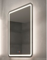 Espejo rectangular retroiluminado detalle