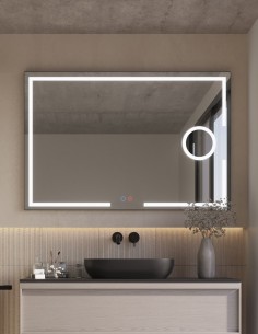 Espejo de baño con luz - intercambiable LED y espejo aumento MALTA de LED Imex