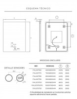 Espejo para baño con luz croquis