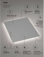 Espejo para baño con luz detalle